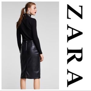 Zara Faux Leather Skirt
